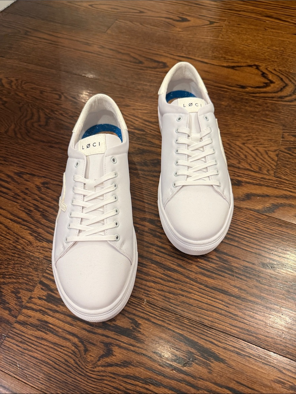 Men’s White Low-Top Canvas Sneakers